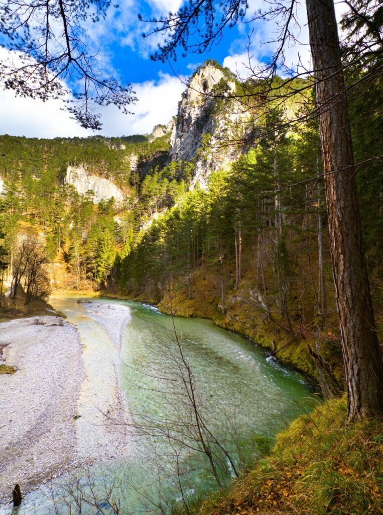 The valley of the schwarza, also called höllental, lower austria