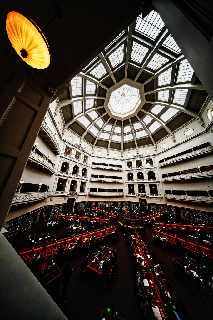 State Library Victoria is one of Melbourne's founding institutions, established 168 years ago in 1854, barely 20 years after the city was settled. It opened as the Melbourne Public Library, and is not only Australia's oldest public library but also one of the first free public libraries in the world.

The Library was created as 'the people's university' – a place of learning and discovery for all Victorians. It was also given responsibility for preserving Victoria's heritage by collecting items of historical and cultural significance for future generations.

This responsibility has remained a critical focus throughout our history, which helps explain why the Library has constantly expanded over the decades, resulting in today's intricate floor plan and varied architecture. The Library housed Melbourne's first exhibition buildings, and the institutions now known as Museum Victoria, the National Gallery of Victoria and Public Record Office Victoria have all shared the site with the Library at various times.

In its many incarnations over the years, the Library has provided a special place where all Victorians can enjoy equal access to information and engage with collections that describe our past and inspire possibilities for our future.