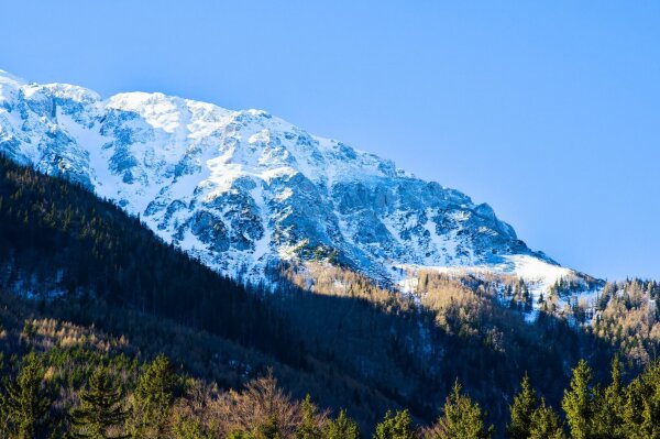 fragment of the schneeberg, 2076m, the highest mountain in lower austria, in winter