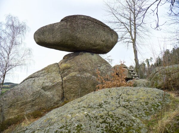 The famous rock formation schwammerling in the naturpark mühlviertel in rechberg, upper austria