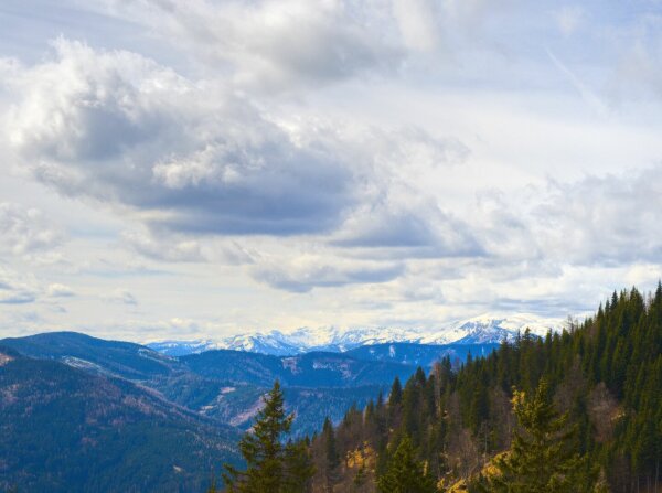 view from the grosse scheibe near mürzzuschlag, styria