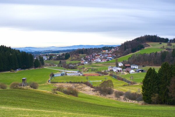 View of rechberg in upper austria in early spring