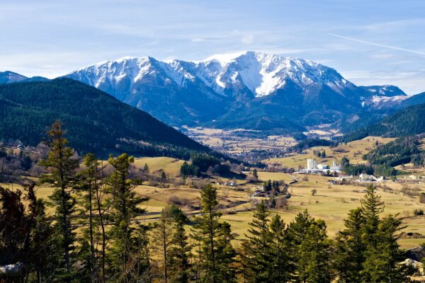 View of the schneeberg from grünbach, lower austria