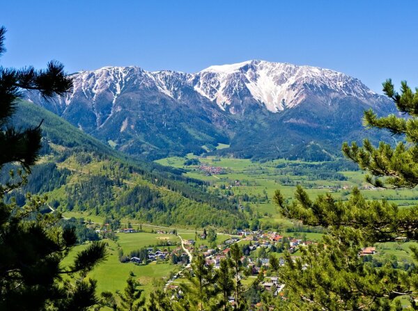 View of the schneeberg from the himberg, lower austria