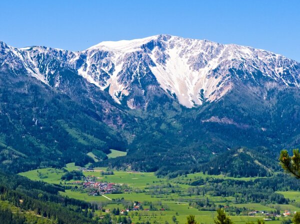 View of the schneeberg from the himberg, lower austria