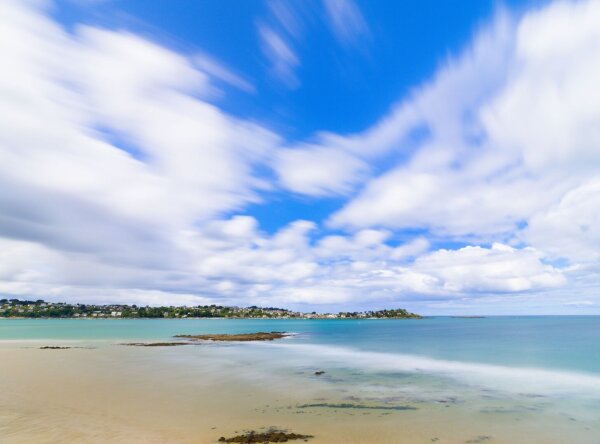 Beach on the Presqu'ile de kercoz, bretagne, france