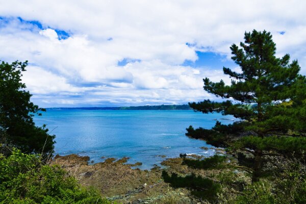 View of the atlantic from the presqu'ile de kercoz, bretagne