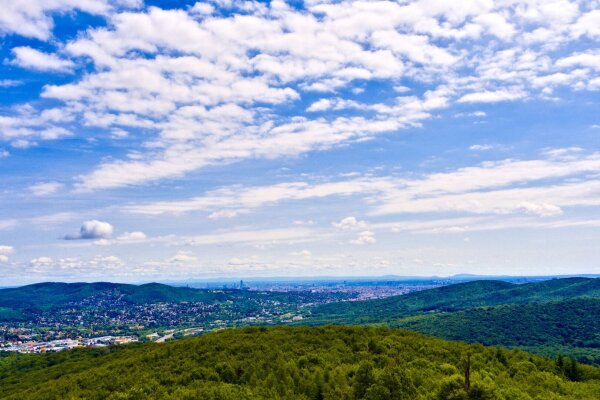 View of vienna from the viewpoint rudolfshöhe