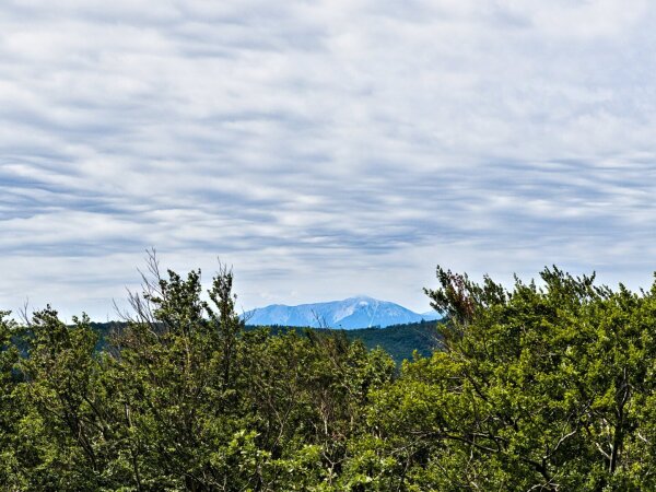 View of the schneeberg from the viewpoint rundolfshöhe near vienna, austria