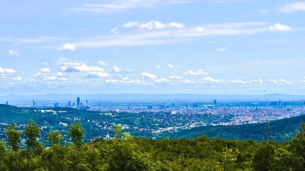 Vienna skyline seen from the viewpoint rudolfshöhe