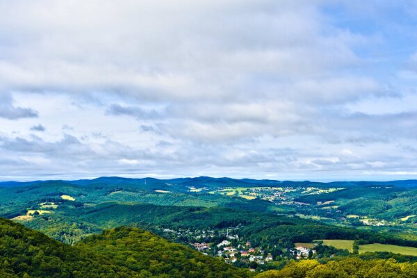 View of the wienerwald from the josefswarte near Perchtoldsdorf