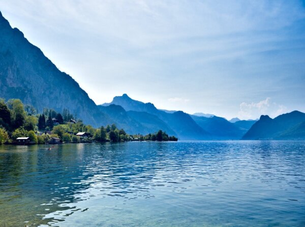 Lake traunsee in the Salzkammergut region