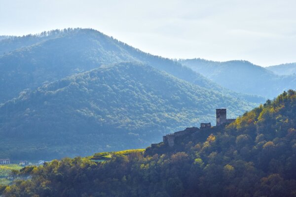 Castle ruins of hinterhaus in the wachau, lower austria